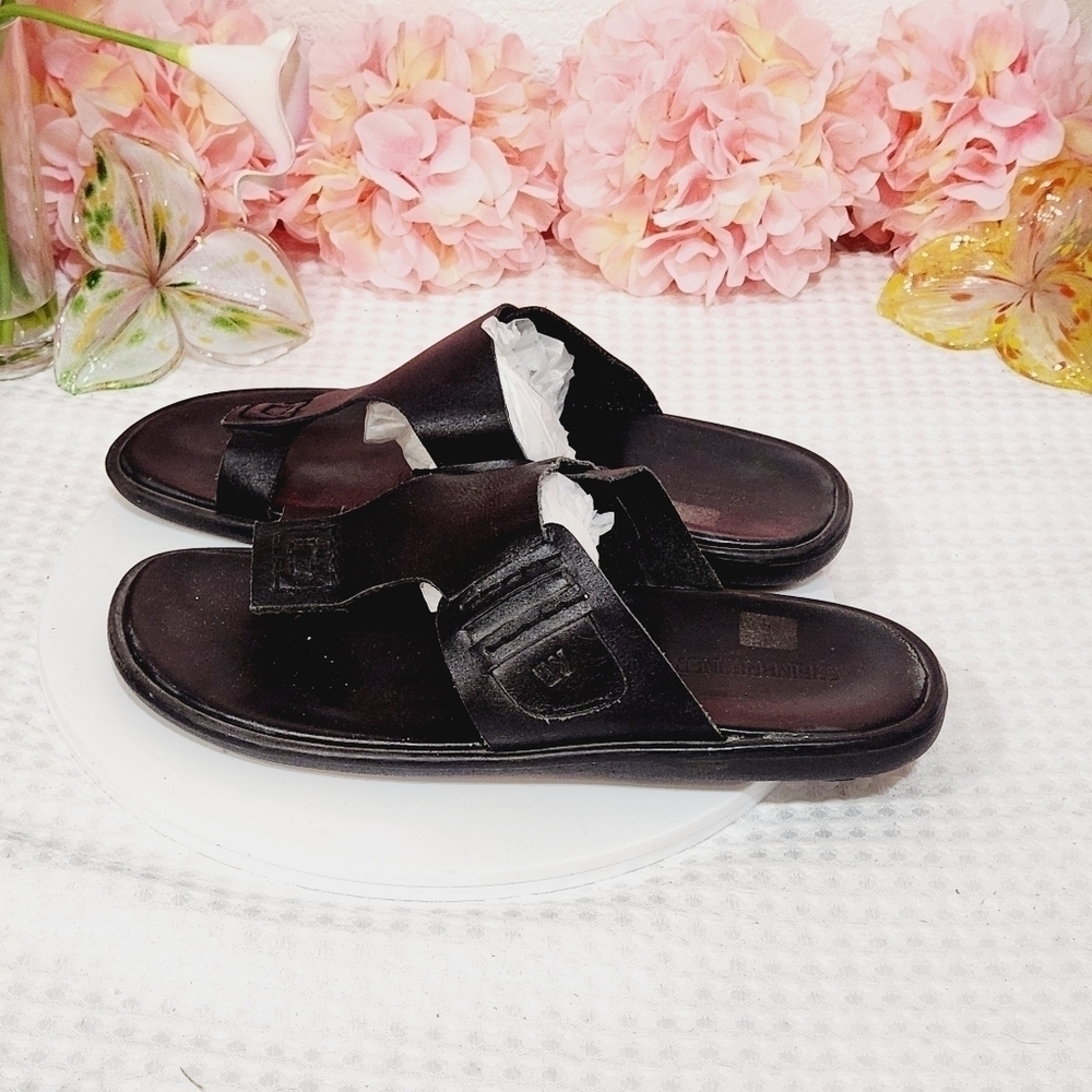 WEINBRENNER Bata Minimalist Leather Jerusalem Style Sandals Size 10 - Picture 2 of 10